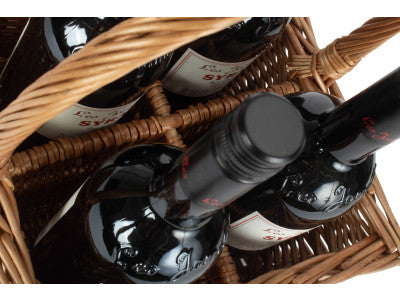 Basket, DOUBLE STEAMED 4 BOTTLE WINE CARRIER