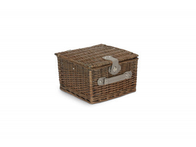 Basket, 2 PERSON GREY CHECKED CHILLER HAMPER