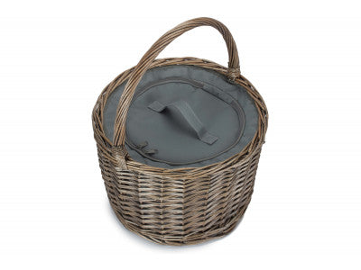 Basket, ROUND GREY CHILLER BASKET