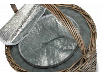 Basket, ROUND GREY CHILLER BASKET