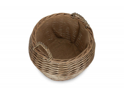 Basket, SMALL ANTIQUE WASH STUMPY BASKET