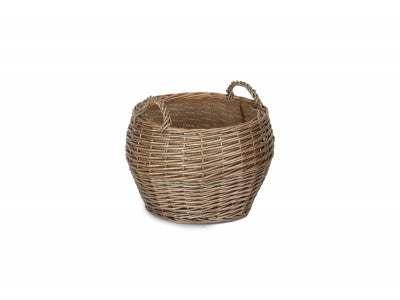 Basket, SMALL ANTIQUE WASH STUMPY BASKET