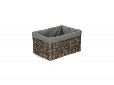 Basket, MEDIUM GREY SCANDI STORAGE BASKET with GREY SAGE LINING