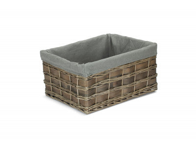 Basket, EXTRA LARGE GREY SCANDI STORAGE BASKET with GREY SAGE LINING