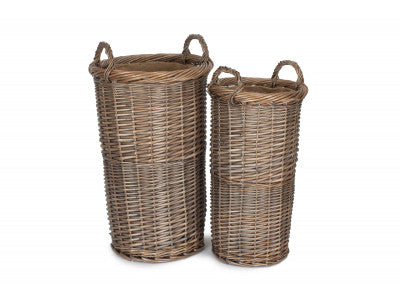 Basket, Set of 2 ANTIQUE WASH UMBRELLA STAND 
