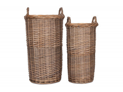 Basket, Set of 2 ANTIQUE WASH UMBRELLA STAND 