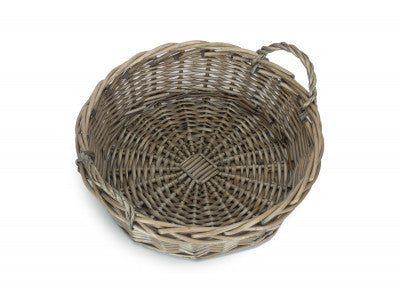 Basket, LARGE ROUND ANTIQUE WASH DISPLAY TRAY