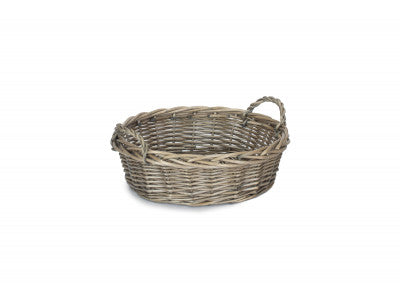 Basket, LARGE ROUND ANTIQUE WASH DISPLAY TRAY