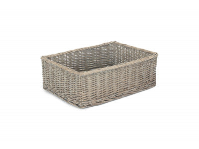 Basket, EXTRA LARGE GREY WASH FINISH TRAY