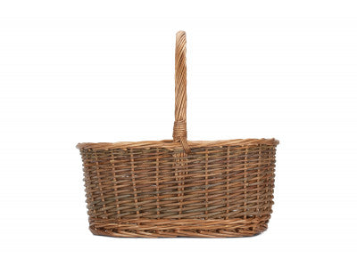 Basket, SIZE 3 OVAL UNPEELED WILLOW SHOPPER
