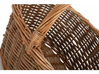 Basket, SIZE 3 OVAL UNPEELED WILLOW SHOPPER