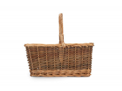 Basket, SIZE 1 RECTANGULAR UNPEELED WILLOW SHOPPER