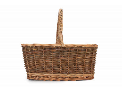 Basket, SIZE 2 RECTANGULAR UNPEELED WILLOW SHOPPER