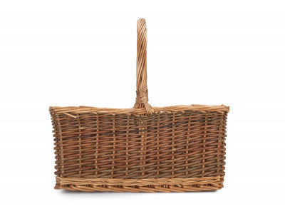 Basket, SIZE 3 RECTANGULAR UNPEELED WILLOW SHOPPER