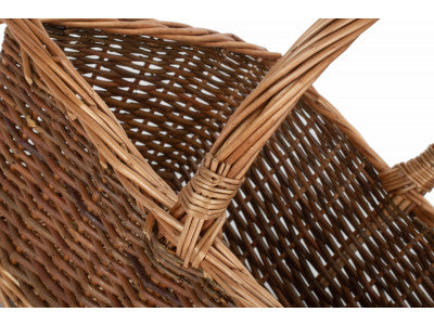 Basket, SIZE 3 RECTANGULAR UNPEELED WILLOW SHOPPER