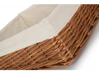 Basket, LINED LARGE DOUBLE STEAMED STORAGE TRAY
