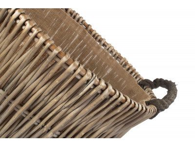 Basket, TALL ROUND GREY LOG BASKET