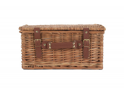 Basket, 4 PERSON GREEN TWEED CLASSIC PICNIC HAMPER