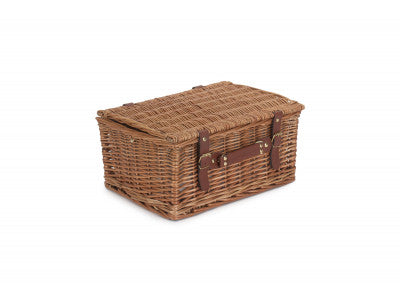 Basket, 4 PERSON GREEN TWEED CLASSIC PICNIC HAMPER