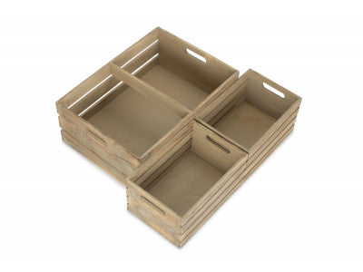 Basket, Set of 3 OAK EFFECT DISPLAY TROUGH 