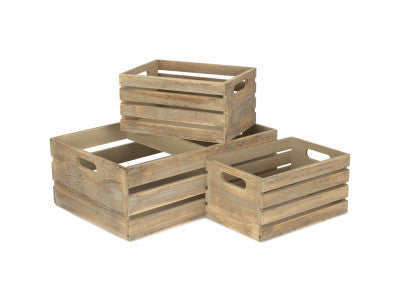 Basket, Set of 3 OAK EFFECT DISPLAY TROUGH 