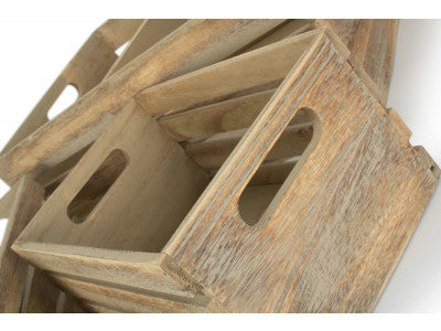 Basket, Set of 3 OAK EFFECT DISPLAY TROUGH 