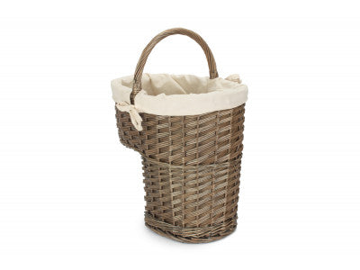 Basket, ANTIQUE WASH STAIR BASKET with WHITE LINING