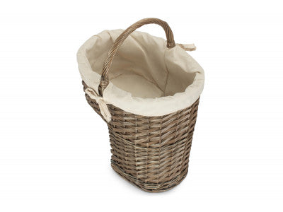 Basket, ANTIQUE WASH STAIR BASKET with WHITE LINING