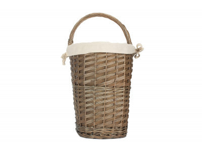 Basket, ANTIQUE WASH STAIR BASKET with WHITE LINING