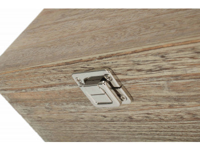 "Basket, 12" OAK EFFECT WOODEN BOX"