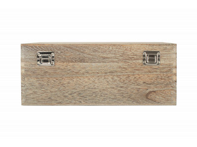 "Basket, 14" OAK EFFECT WOODEN BOX"
