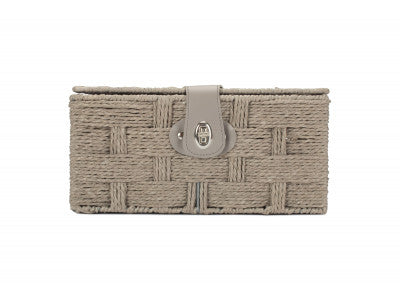 Basket, SMALL GREY PAPER ROPE HAMPER