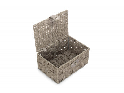 Basket, SMALL GREY PAPER ROPE HAMPER