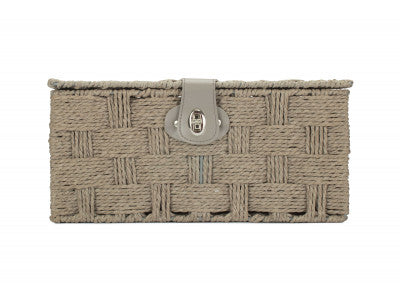 Basket, MEDIUM GREY PAPER ROPE HAMPER