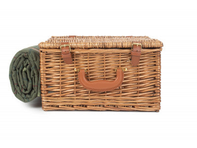 Basket, DELUXE GREEN TWEED 2 PERSON HAMPER