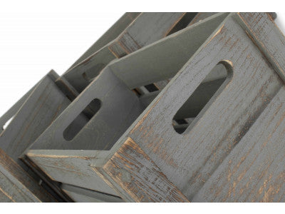 Basket, Set of 3 DEEP VINTAGE CRATE 