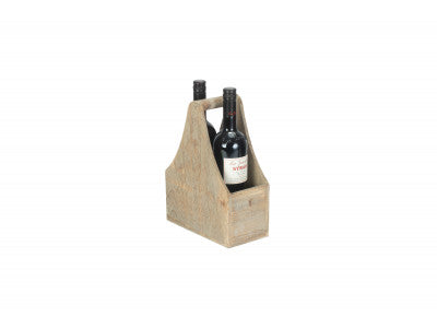 Basket, OAK EFFECT 2 BOTTLE CARRIER