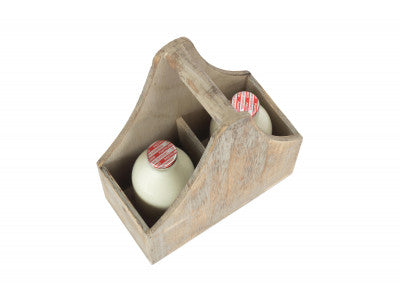 Basket, OAK EFFECT 2 BOTTLE CARRIER