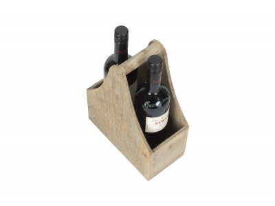Basket, OAK EFFECT 2 BOTTLE CARRIER