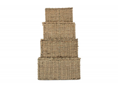 Basket, Set of 4 SEAGRASS HAMPER 