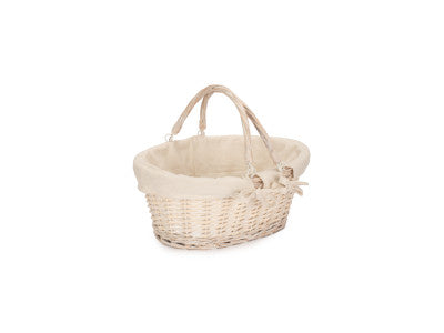 Basket, MEDIUM WHITE SWING HANDLE SHOPPER - WHITE LINING