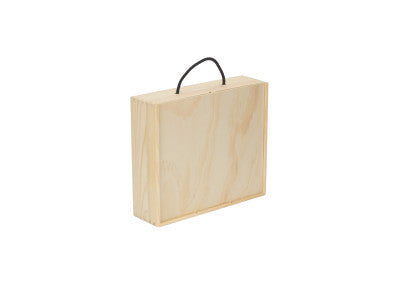 Basket, 3 BEER BOTTLE BOX with WOODEN LID