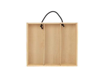 Basket, 3 BEER BOTTLE BOX with ACRYLIC LID