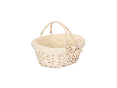 Basket, LARGE WHITE SWING HANDLE SHOPPER - WHITE LINING