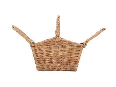 Basket, SMALL LIGHT STEAMED DOUBLE LIDDED HAMPER