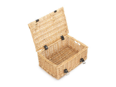 Basket, 14 inch EMPTY WICKER HAMPER BASKET - BUFF - UNLINED