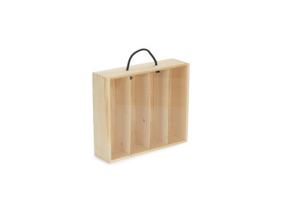 Basket, 4 BEER BOTTLE BOX with ACRYLIC LID