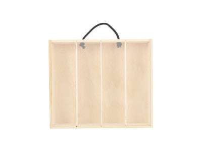 Basket, 4 BEER BOTTLE BOX with ACRYLIC LID