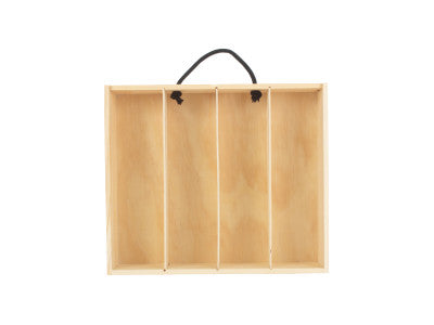 Basket, 4 BEER BOTTLE BOX with ACRYLIC LID