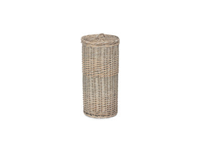 Basket, GREY WASH ROUND 3 TOILET ROLL HOLDER